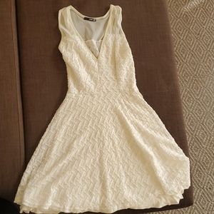 XS white fit and flare dress by TNFC